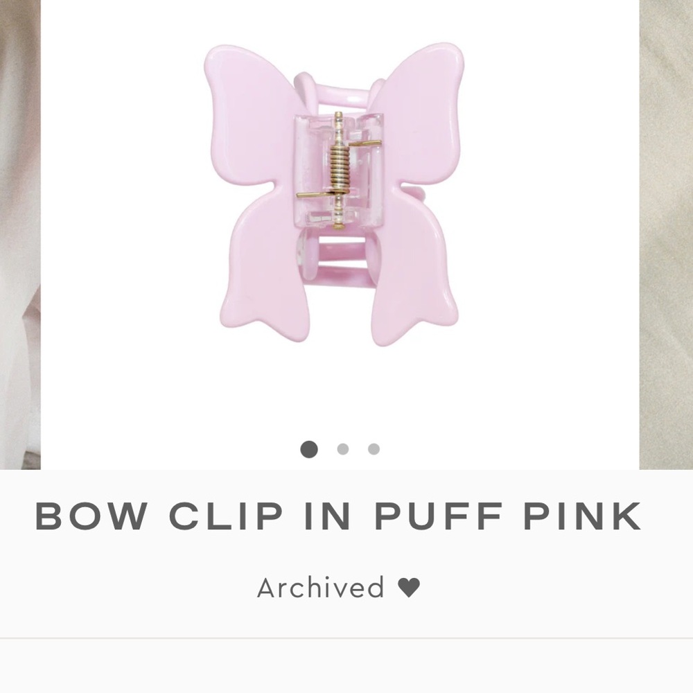 Emi Jay Bow Clip in Puff Pink